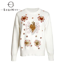 #Special Offers SEQINYY Thick Pullover 2020 Autumn Winter New Fashion Design Women Beading Crystal Luxury Loose Sweater #Special Offers SEQINYY Thick Pullover 2020 Autumn Winter New Fashion Design Women Beading Crystal Luxury Loose Sweater