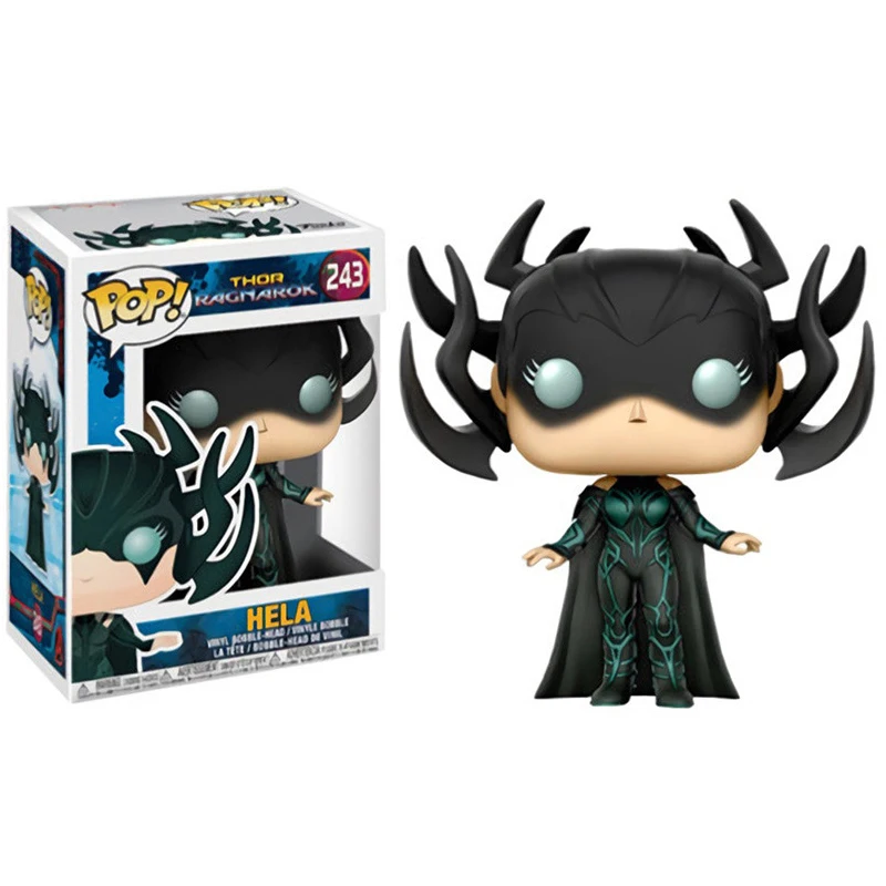 FUNKO POP The Avengers 4 Endgame Тор: Ragnarok Loki Hela VALKYRIE фигурки Модель Куклы Игрушки для подарки на день рождения - Цвет: 243 with box