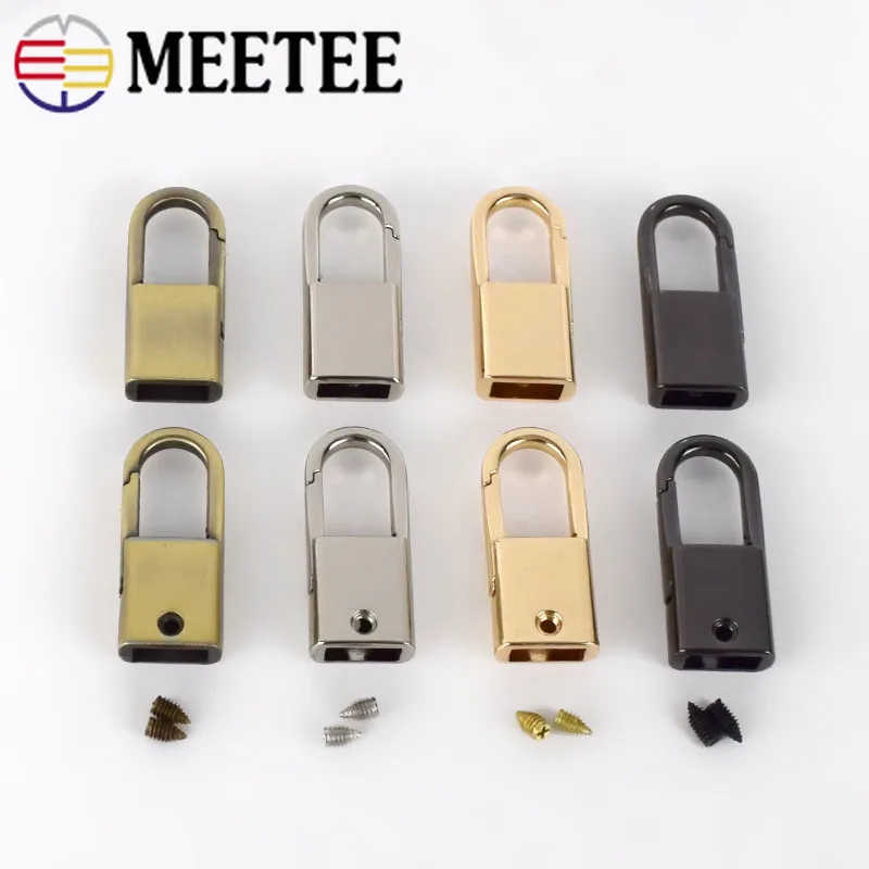 Meetee 5/10 шт. металлический мешок сторона пряжки с зажимом винт цепи ручки повесить крюк DIY Чемодан ремешок с пряжкой аппаратный аксессуар BF438