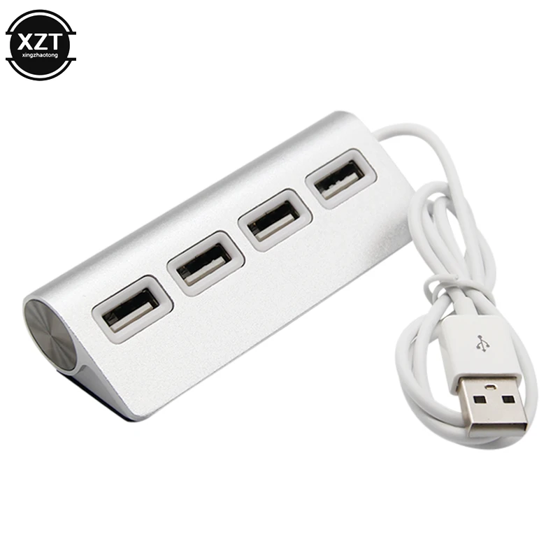 USB 허브 4 포트 USB 2.0 포트 고속 휴대용 OTG 알루미늄 USB 분배..
