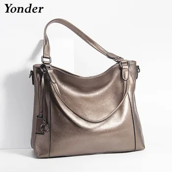 

Bronze gold luxury large shoulder bag ladies genuine leather bag handbags women's tote purse black burgundy red hand bag female