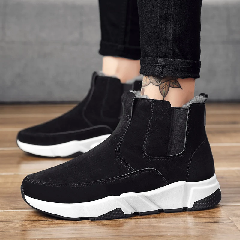 

Tenis Masculino Men Shoes 2021 Winter Boots For Men Footwear Non-Slip Waterproof Warm Fur Ankle Snow Boots Men Chaussure Homme