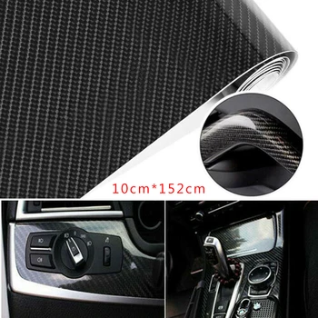 

100% Brand New 5D Carbon Fiber Vinyl Film Car Interior Wrap Stickers Auto Accessories 10*152cm