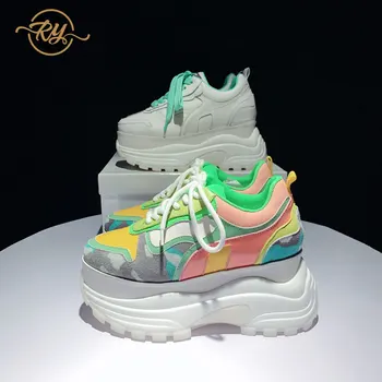 

RY-RELAA shoes woman fashion luxury shoes women designers Genuine Leather wedges shoes for women Spring/summer new High heels