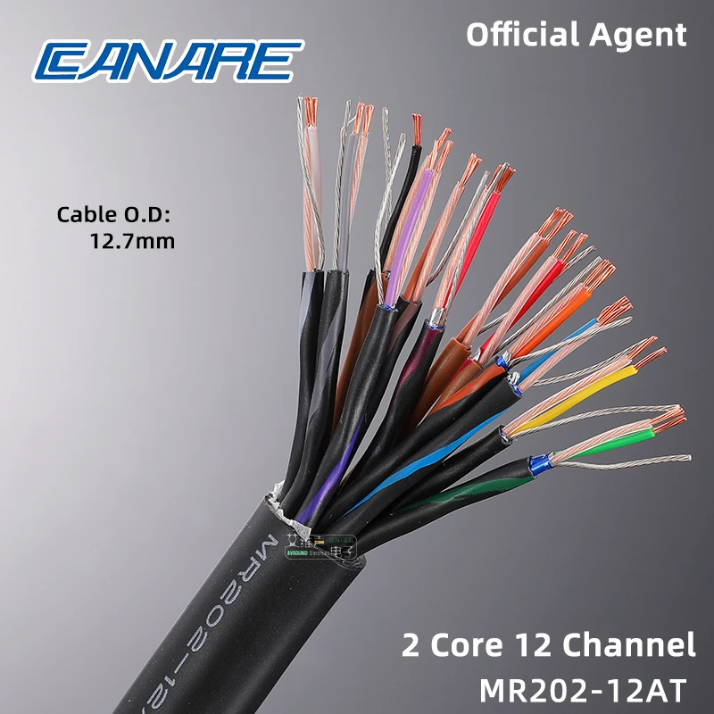 Cable de micrófono multicanal CANARE MR202-12AT Original, Cable de