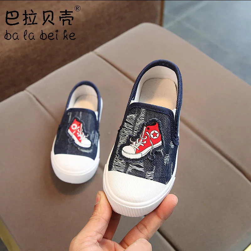 

Children Canvas Shoes Slip-on BOY'S Shoes Girls' Casual Shoes Foot Covering Baby Children Shoes Baby Soft Bottom Shoes