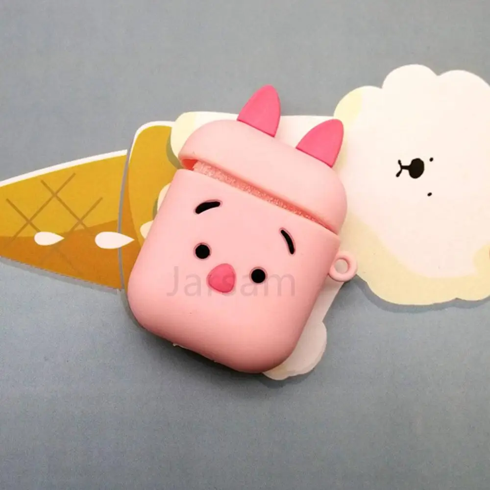 pije Чехол для Airpods, силиконовый чехол для Apple Air pods, милый чехол для наушников, 3D чехол для наушников, аксессуары для наушников - Цвет: pije