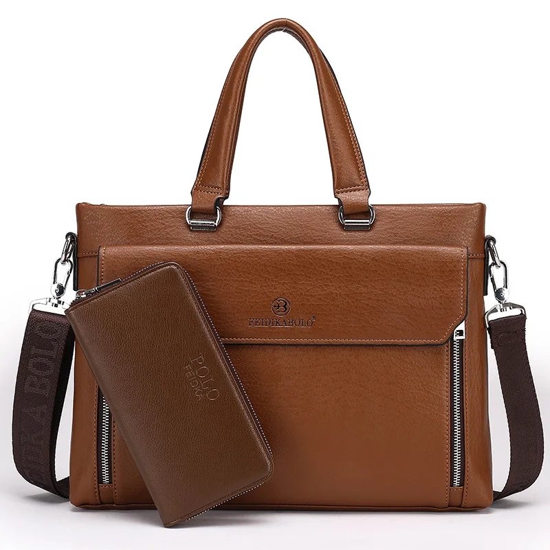 

Men Versitile Fashion 2018 Spring New Style Briefcase Messenger Bag Bag Handbag Cross Different Size Bags