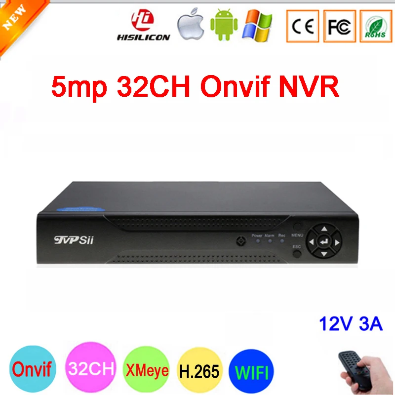 

Hi3536C XMeye 8CH*4K/32CH*5MP Surveillance Video Recorder H.265+ 5MP 32CH 32 Channel one Sata Onvif CCTV NVR