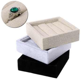 

Hot Velvet Jewelry Earring Ring Display Box Tray Holder Storage Showcase Organizer