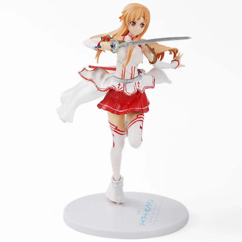 23 см Sword Art Online Asuna фигурка игрушки Юки Асуна с оружием SAO ALO GGO UW Аниме Сексуальная красивая модель куклы