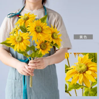 

Sunflower Wedding Decoration Home Bride Giardino Decorazioni Centro De Mesa Flowers Garden Maison Artificial High Quality Fake