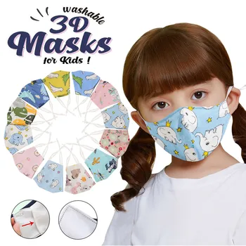 

Child Face Mask Cartoon Pattern Kids Mascarilla Reutilizable Cotton Cloth Mask For Kids Girls Maske Washable Dust-proof Mouth