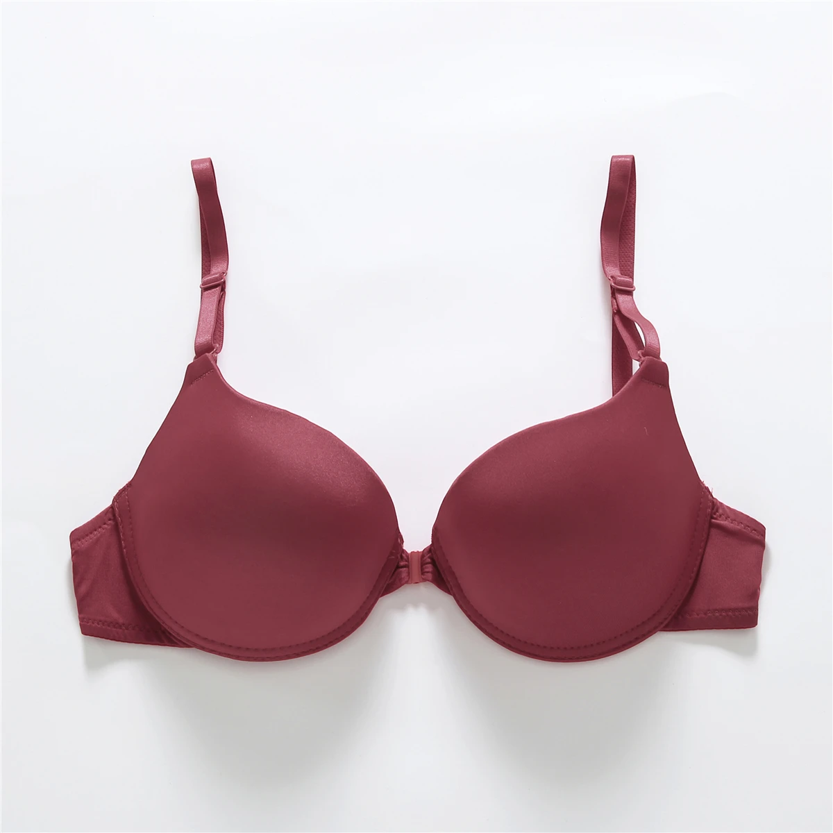 underwire bra sexy bra push up lingerie plus size women underwear ABC cup solid color lenceria front button bralett seamless brasier mujer strapless push up bra Bras