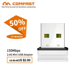 Mini adaptador de wi fi, 150mbps, usb, dongle sem fio, rtl 8188eus, chipset 802.11 n/g/b, adaptador wi fi usb