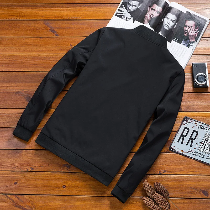 Spring And Autumn New Products Men'S Wear Casual Jacket Men's Youth Long Sleeve Stand Collar Baseball Shirt-Style Coat Fash