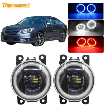 

Buildreamen2 Car 4000LM Fog Light LED Lens Angel Eye Daytime Running Light 12V For Subaru Legacy 2013 2014 2015 2016 2017 2018