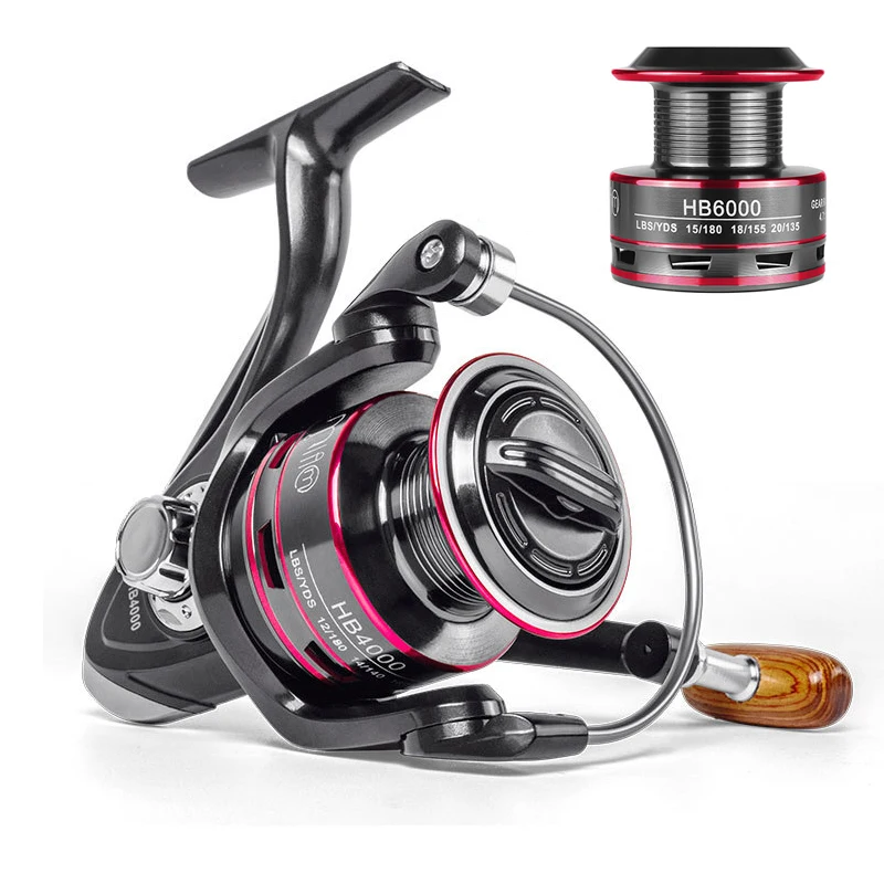 

LINNHUE Fishing Reel All Metal Spool Spinning Reel 8KG Max Drag Stainless Steel Handle Line Spool Saltwater Fishing Accessories