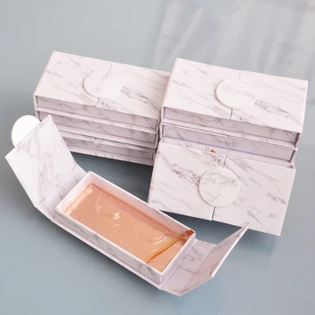 

wholesale eyelash packaging box lashes boxes packaging custom 25mm mink lashes faux cils magnetic marble case bulk vendors