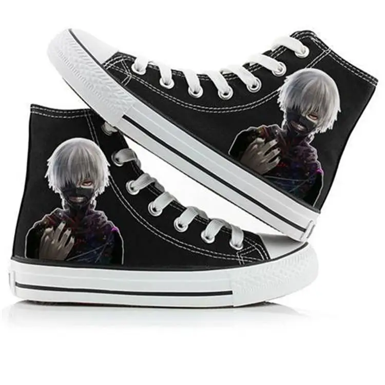 19 Обувь с принтом из аниме «Токийский Гуль» Kaneki Ken; обувь для косплея; обувь на плоской подошве для мужчин и женщин; кроссовки для бега; унисекс - Цвет: 19