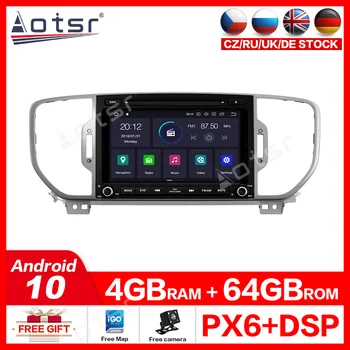 

Aotsr For KIA sportage Android 10.0 PX6 2 din stereo receiver radio cassette car navigator 2016 2017 2018 multimedia player IPS