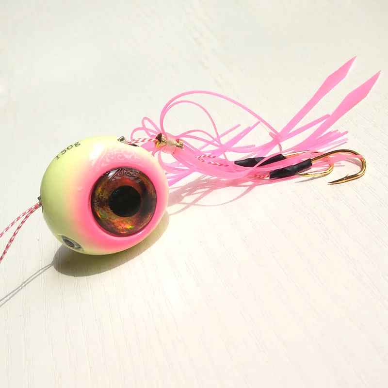 4 цвета 40 г-200 г Pesca Slider Snapper/Sea bream Jig head с юбкой lead jig jigging lure - Цвет: 120g 1pc glow