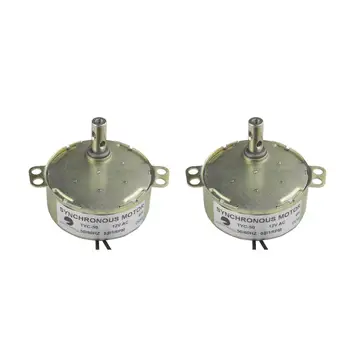 

CHANCS 2PCS TYC-50 12V AC 0.8-1RPM CCW Micro Motor Reduction Gear Motor Turntable Gear Box for Microwave Oven