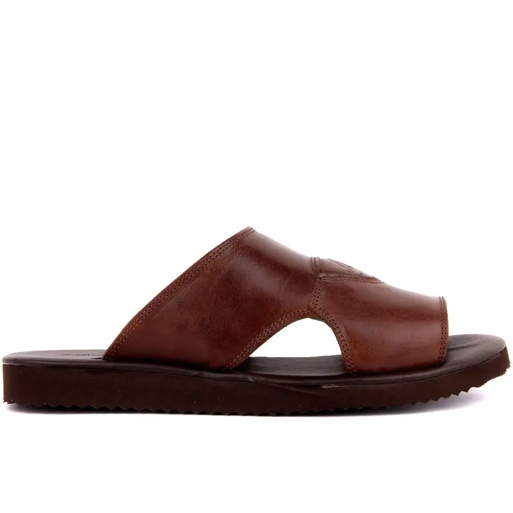 

Sail Lakers-Brown Leather Men 'S Outdoor Slipper