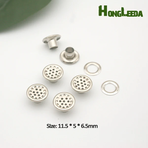 

Metal mesh eyelet 5mm hole w/washer iron grommets 200sets/lot silver nickle color for leather craft grommet banner JY-019