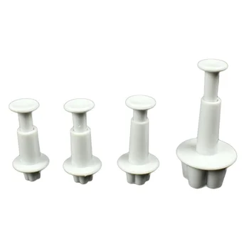 

4Pcs/set Plum Blossom Fondant Cake Decorating Sugar Craft Plunger Cutter Flower Mold DIY Tools Home Kitchen BakeTools Decorating