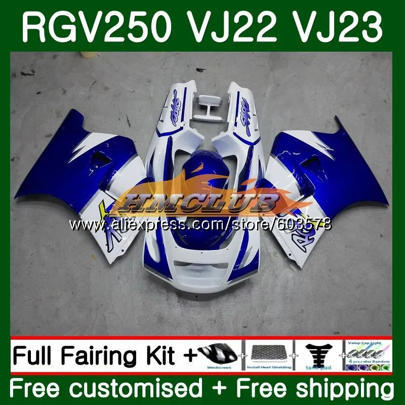 Корпус для SUZUKI SAPC VJ22 RGV 250 94 95 96 97 98 18CL. 11 RGV-250 VJ23 RGV250 1988 1994 1995 1996 1997 1998 обтекатель синий белый