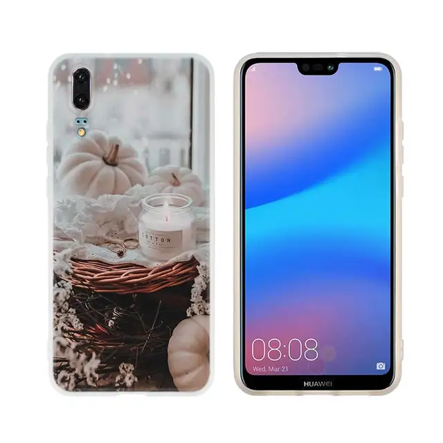 Soft Silicone Case For Huawei P50 P40 P30 P20 Lite E Pro Plus P Smart Z 2019 2020 Coque Winter warmth hd printing 11