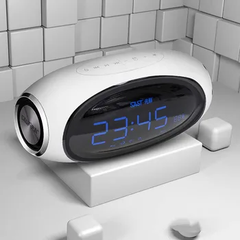 

Bluetooth speaker portable alarm clock multifunctional wireless 3d surround high power basket tooth personalized alarm clock