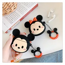 Милый мультяшный беспроводной Чехол для наушников для Apple AirPods 2, силиконовый чехол для зарядки наушников, защитный чехол для AirPods