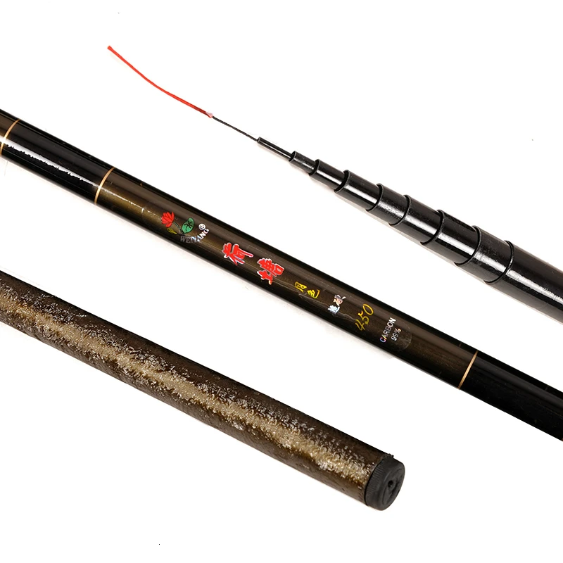 High Quality Telescopic Freshwater Fishing Rod2.7M-7.2M Strong Fiberglass Portable Fishing Rod Power Hand Pole For Carp Fishing (2)