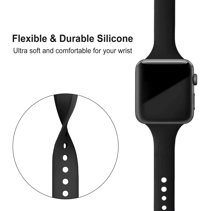 Ремешок для Apple Watch 38 мм 42 спортивный силиконовый браслет ремешок часов 4/3/2