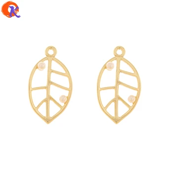 

Cordial Design 100Pcs 14*24MM Jewelry Accessories/Hand Made/Charms/Imitation Pearl/Leaf Shape/DIY/Earring Findings/Pendant