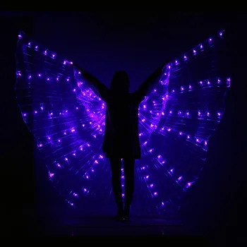 

Dance LED Wings Light Up Halloween Costumes Stage Performance Clothing for Adult HKS99