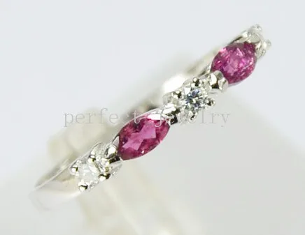 Натуральный настоящий сапфир или Турмалин листья кольцо 925 серебро 0.15ct* 2 шт драгоценный камень C912123