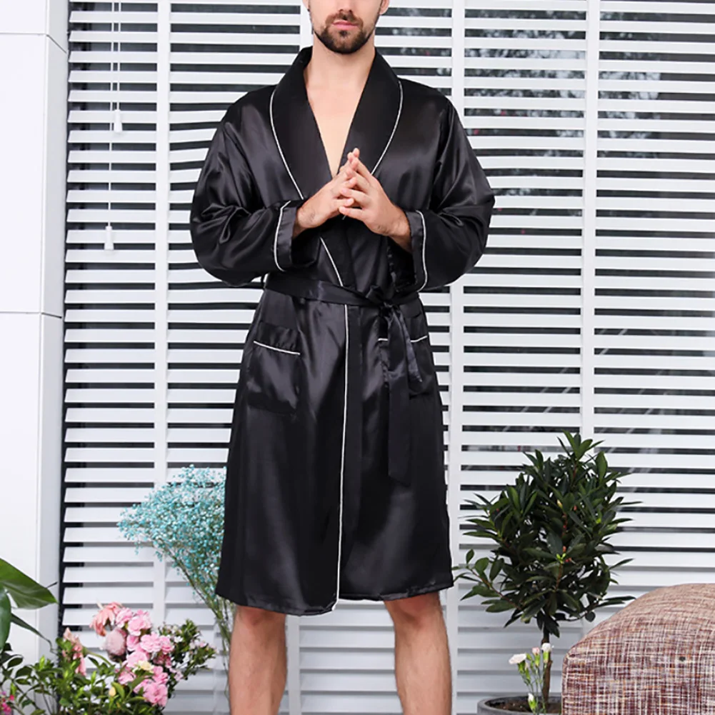 seda do falso pijamas para homens conforto