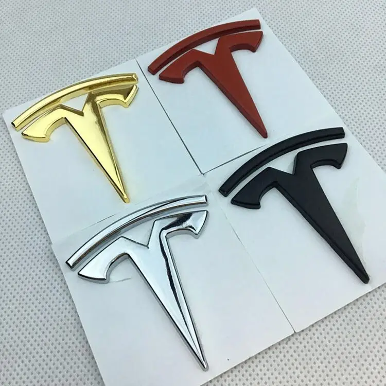 

For Tesla ModelX-3 Metal Models Car Sticker Sticker Car Body Tail Decoration Side Marker Window Leaf Leaf Sticker Metal Sticker