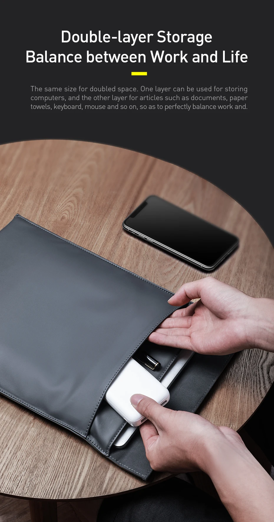 Чехол для ноутбука Baseus 13 дюймов для apple macbook pro ipad samsung huawei xiaomi, защитный чехол для ноутбука, универсальный чехол для планшета из искусственной кожи
