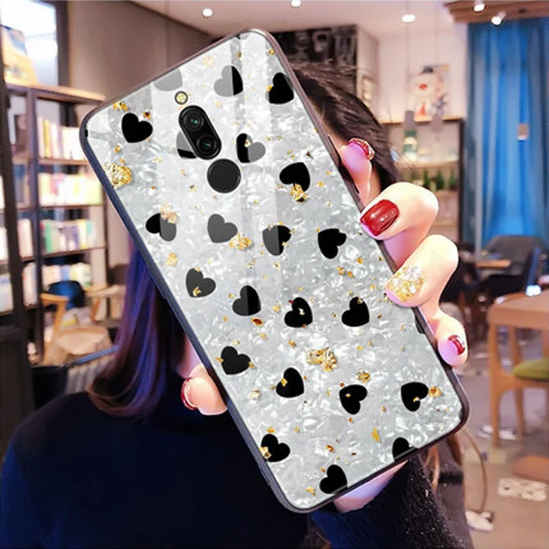 Для xiaomi redmi 8 чехол из закаленного стекла+ ТПУ Рамка твердая задняя крышка для xiaomi redmi 8 стеклянный чехол для Red mi 8 защитная оболочка - Цвет: A6