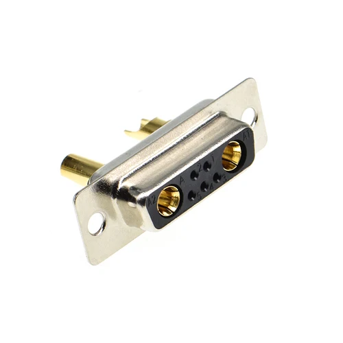 7w2 7-way Pin D-sub male connector GOLD Plug Adattatore 90 ° Angle spina spigolose 