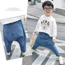 Детские штаны г., осенняя одежда новые стильные длинные штаны для детей среднего и маленького размера Широкие штаны в Корейском стиле для мальчиков и девочек