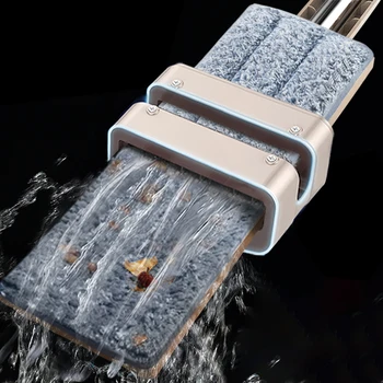 

Free Hand Washing Self-Wringing Flat Mop Lazy Home Cleaner Automatic 360 Rotating Wooden Floor Household Cleaning