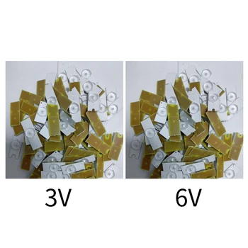 

200 Pcs SMD Lamp Beads with Optical Lens Fliter for 32-65 Inch LED TV Repair, 100 Pcs 3V & 100 Pcs 6V