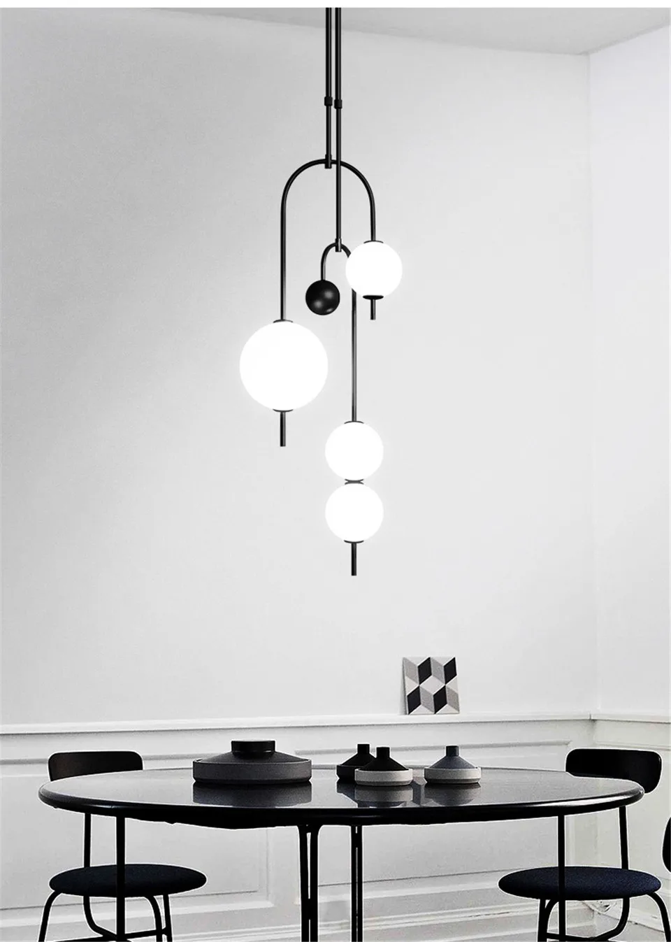 Nordic White glass Pendant Lights Lighting LED Light Fixture Pendent Lamp Dining Living Room Bedroom Kitchen Cafe Hanging Lamp