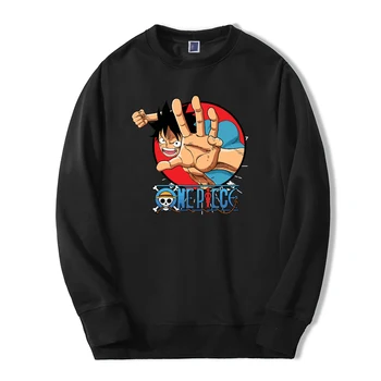 

One Piece Japan Anime Hoodies Luffy Men 2019 Spring Winter Fashion Men Sweatshirt Hip Hop Tracksuit Warm fitness casual pullover
