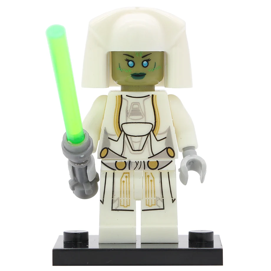 Одиночная распродажа, фигурка Звездных войн, K-3PO, йода, Бен соло, Финн, Анакин, лейя, гунган, малакили, даже пиелл, мигает, строительные блоки, игрушка - Цвет: Jedi Consular